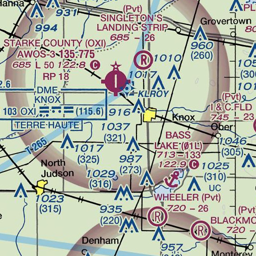 FAA VFR chart of Starke County, IN