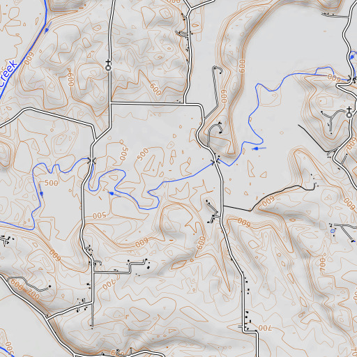 OpenTopoMap map of Knob Creek, IN