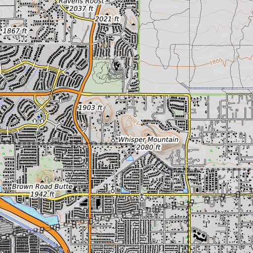 OpenTopoMap map of KVVA-FM (Apache Junction), AZ