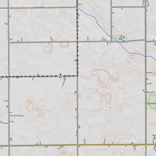 OpenTopoMap map of Spring Hill School, IN
