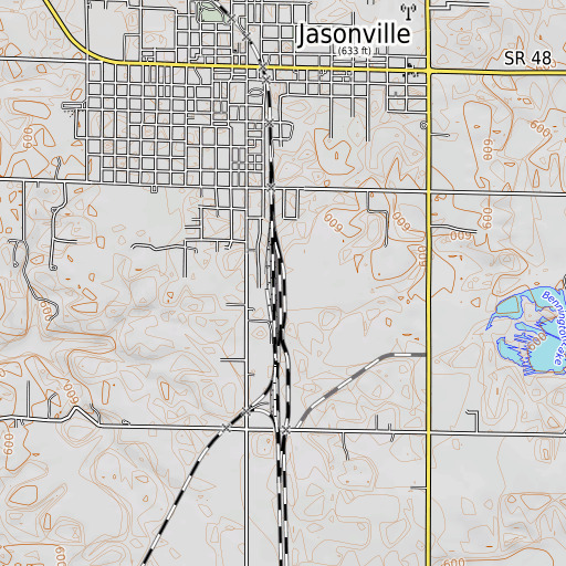 OpenTopoMap map of Latta Yard, IN