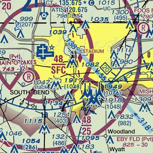 FAA VFR chart of Franklin School, IN