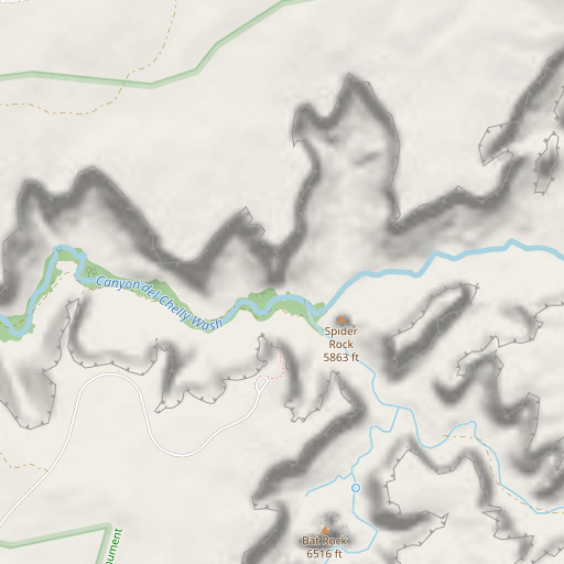 OpenStreetMap map of Face Rock, AZ