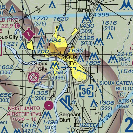 FAA VFR chart of Bacon Creek, IA