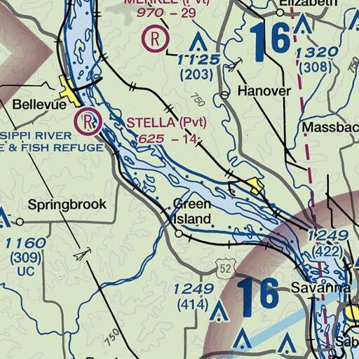 FAA VFR chart of Bar Slough, IA