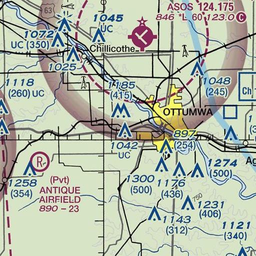 FAA VFR chart of Bear Creek School, IA
