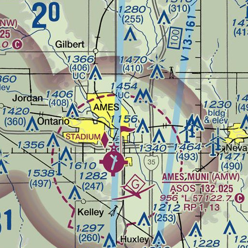 FAA VFR chart of Beardshear School, IA