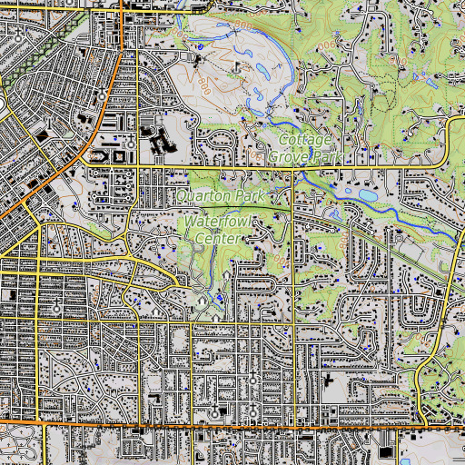 OpenTopoMap map of Bever Park, IA