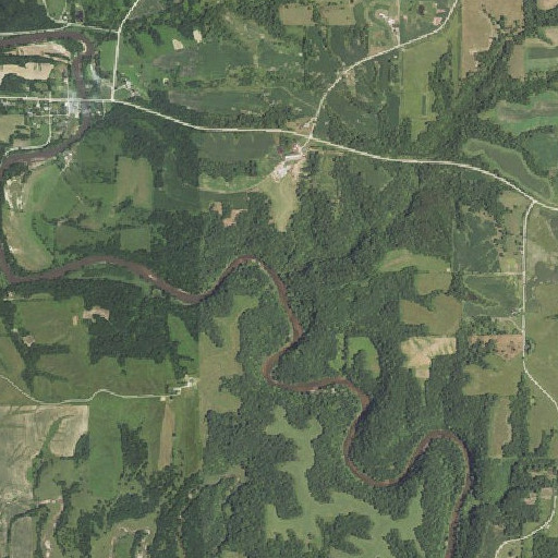 Aerial imagery of Black Hawk Creek, IA
