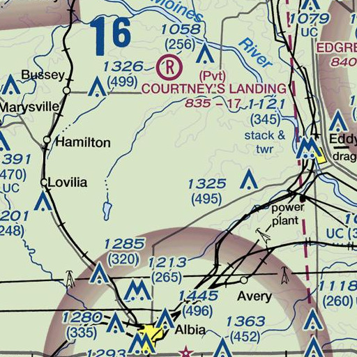 FAA VFR chart of Bluff Creek School, IA