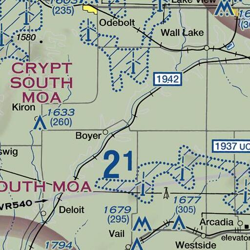 FAA VFR chart of Boyer River, IA