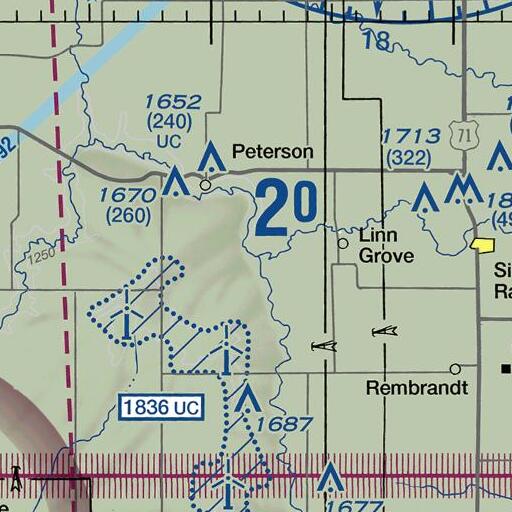 FAA VFR chart of Brooke Creek, IA