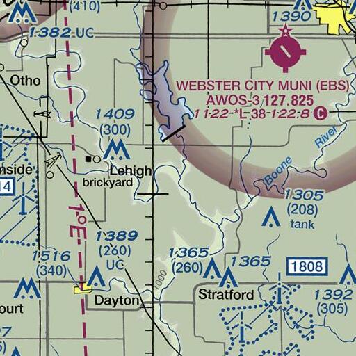 FAA VFR chart of Brushy Creek, IA
