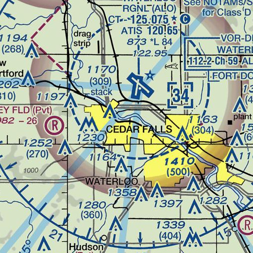 FAA VFR chart of Cedar Heights Elementary School, IA