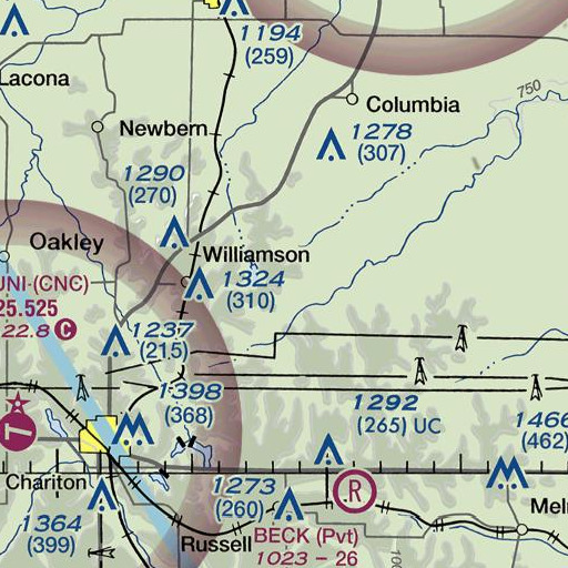 FAA VFR chart of Centennial School, IA