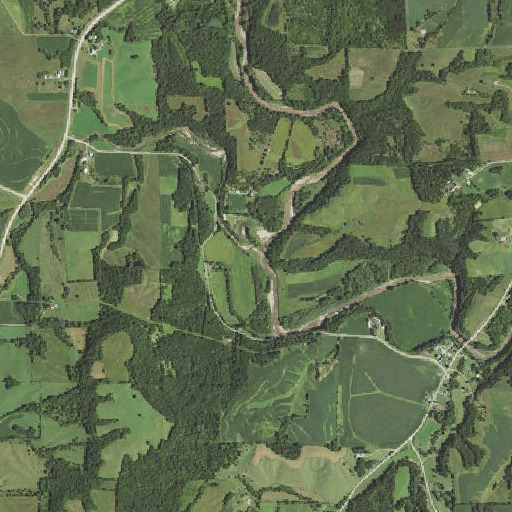 Aerial imagery of Cox Creek, IA