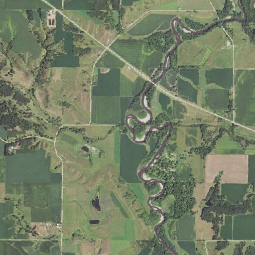 Aerial imagery of Dog Creek, IA
