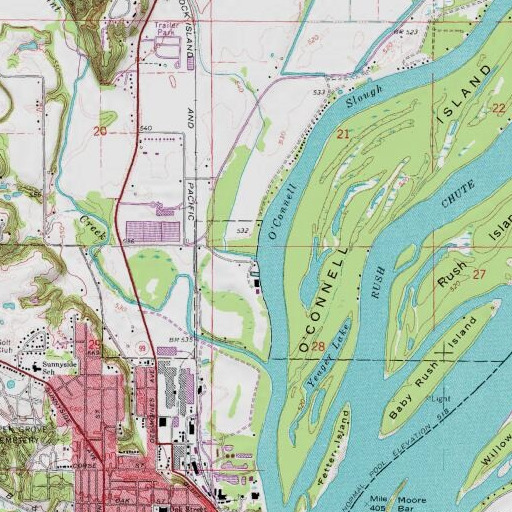 USGS 24K topo map of Dry Branch, IA