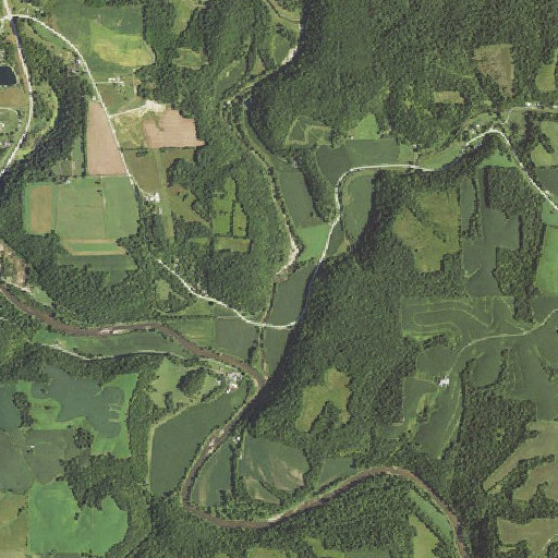 Aerial imagery of Dry Mill Creek, IA