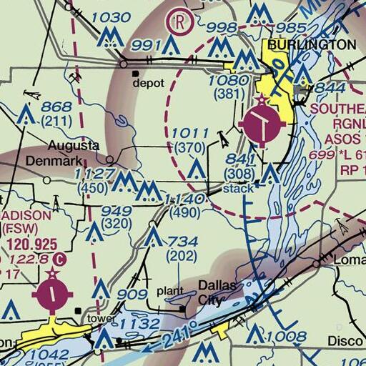 FAA VFR chart of Eureka School, IA