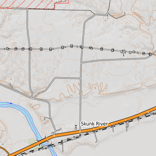 OpenTopoMap map of Eureka School, IA
