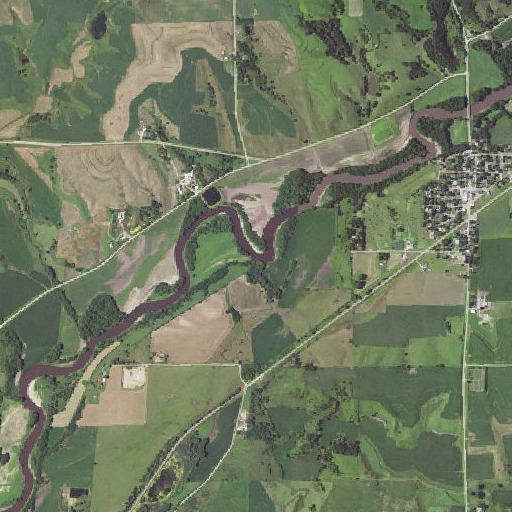 Aerial imagery of Fourmile Creek, IA