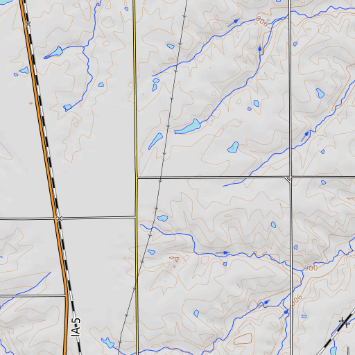 OpenTopoMap map of Fuller School, IA