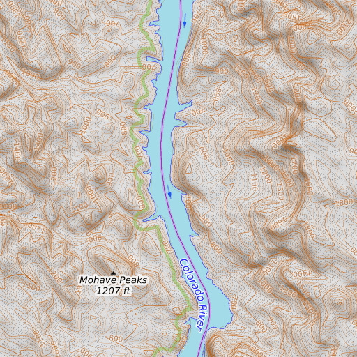 OpenTopoMap map of Fenlon Bend, AZ