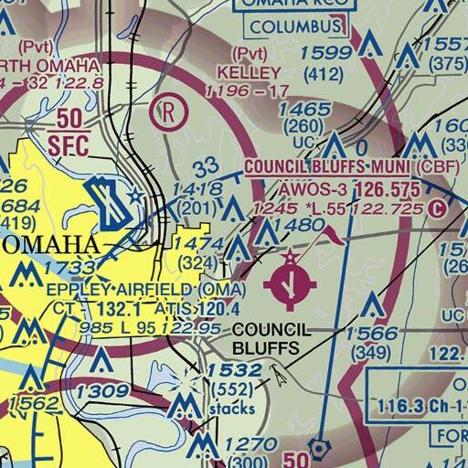 FAA VFR chart of Glendale School, IA