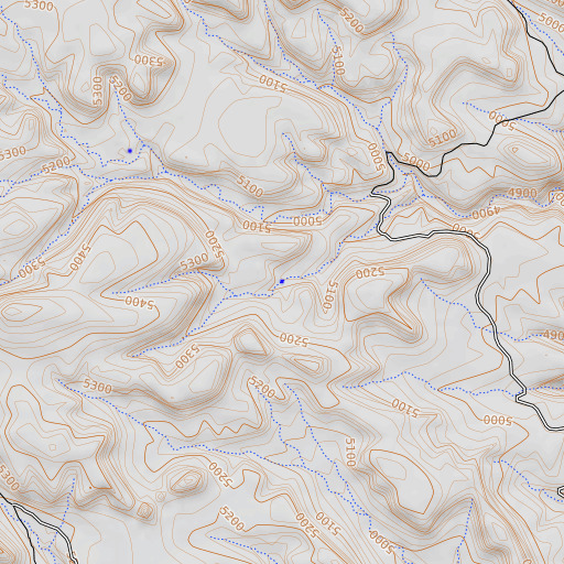 OpenTopoMap map of A Ninetysix Spring, AZ