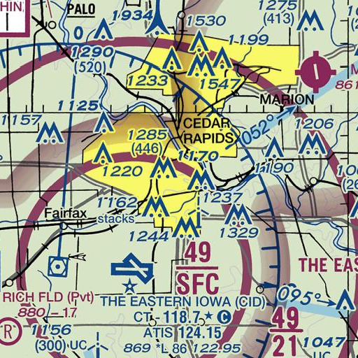 FAA VFR chart of Grant Elementary School, IA