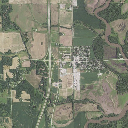 Aerial imagery of Hills Elementary School, IA
