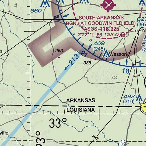 FAA VFR chart of Lemon Creek, AR