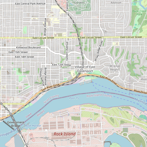 OpenStreetMap map of Hoover School, IA