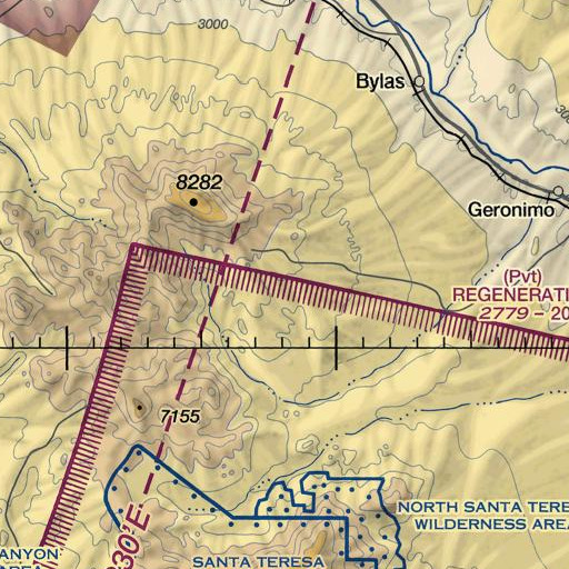 FAA VFR chart of Fiddler Camp Spring, AZ