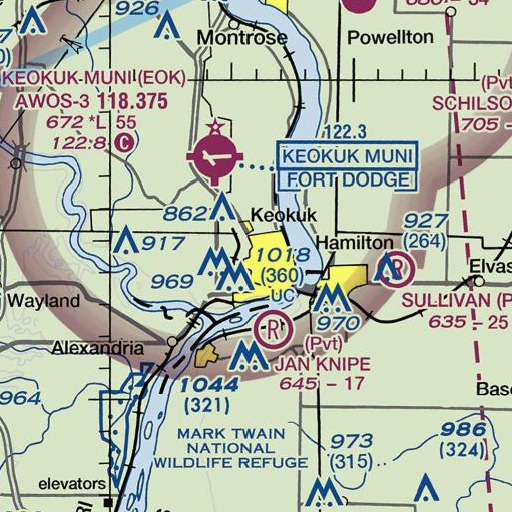FAA VFR chart of Jefferson School, IA