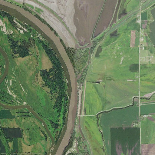 Aerial imagery of Keg Creek, IA