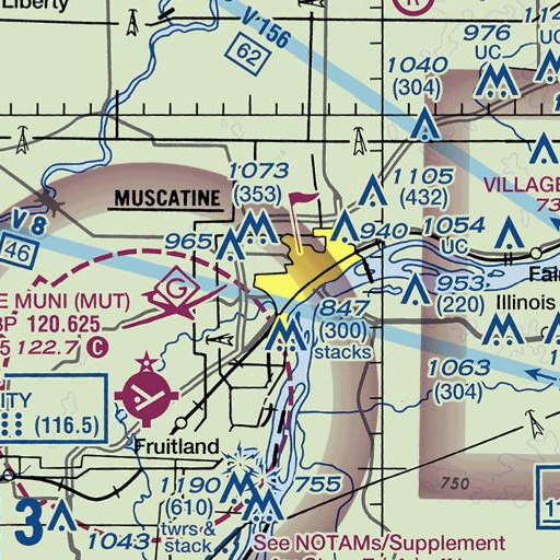 FAA VFR chart of Kennedy School, IA