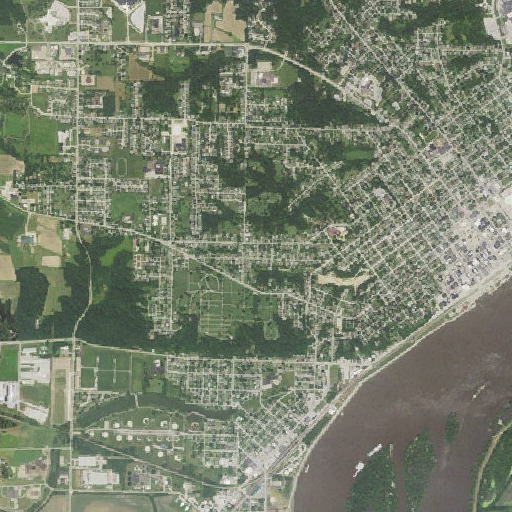 Aerial imagery of Kennedy School, IA