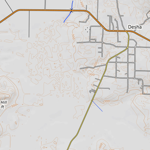 OpenTopoMap map of Alderbrook Branch, AR