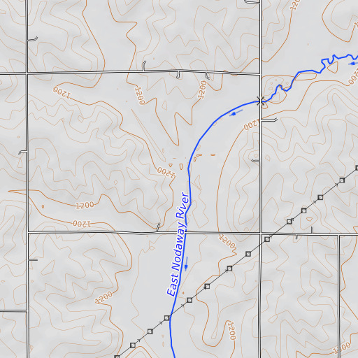 OpenTopoMap map of Kosar Branch, IA