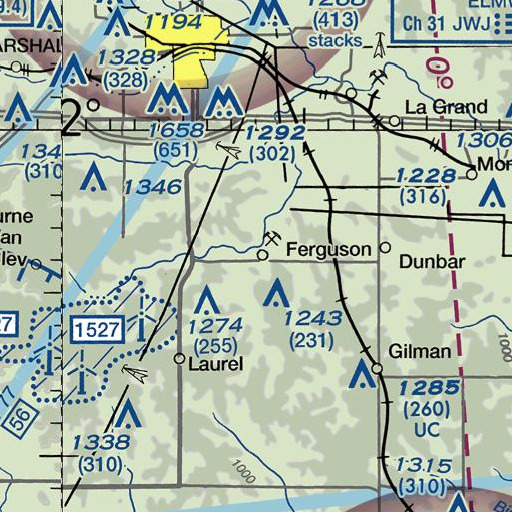 FAA VFR chart of East Marshall Elementary School, IA
