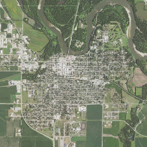Aerial imagery of Lincoln Elementary School, IA