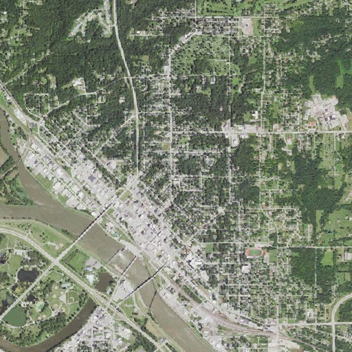 Aerial imagery of Lincoln School, IA