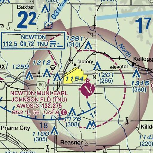 FAA VFR chart of Lincoln School, IA