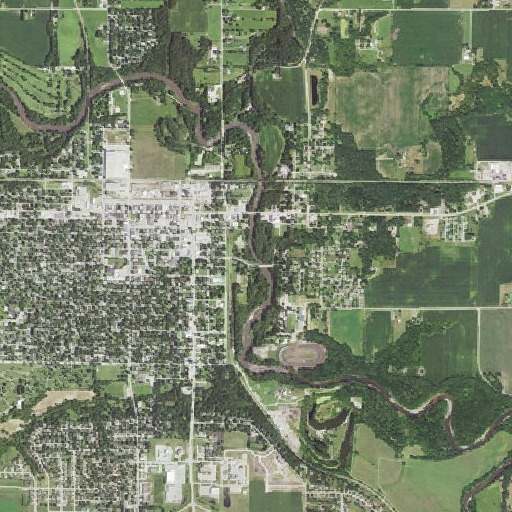 Aerial imagery of Lyons Creek, IA