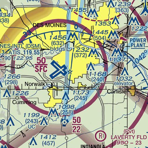 FAA VFR chart of Maple Grove School, IA