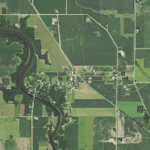 Aerial imagery of Mitchell, IA