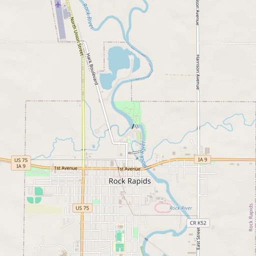 OpenStreetMap map of Moon Creek, IA