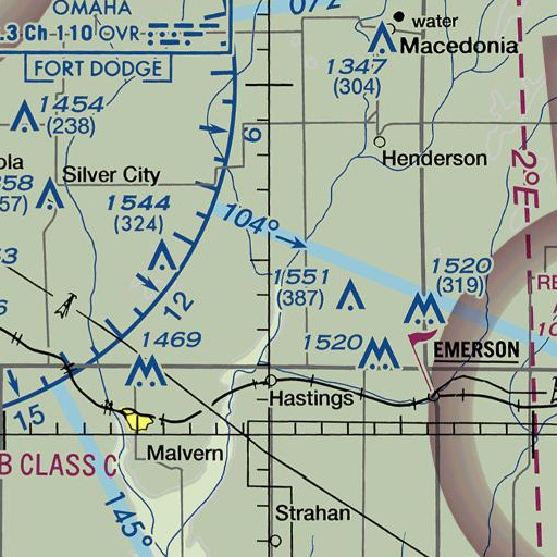 FAA VFR chart of Mud Creek, IA
